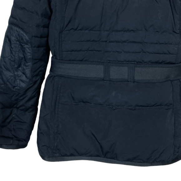 Napapijri Duck Down Puffer Coat Jacket Racoon Fur Collar Black Womens Medium - Picture 6 of 12